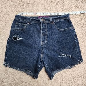 Gloria Vanderbilt Denim Shorts, Classic Rise size 10 Altered